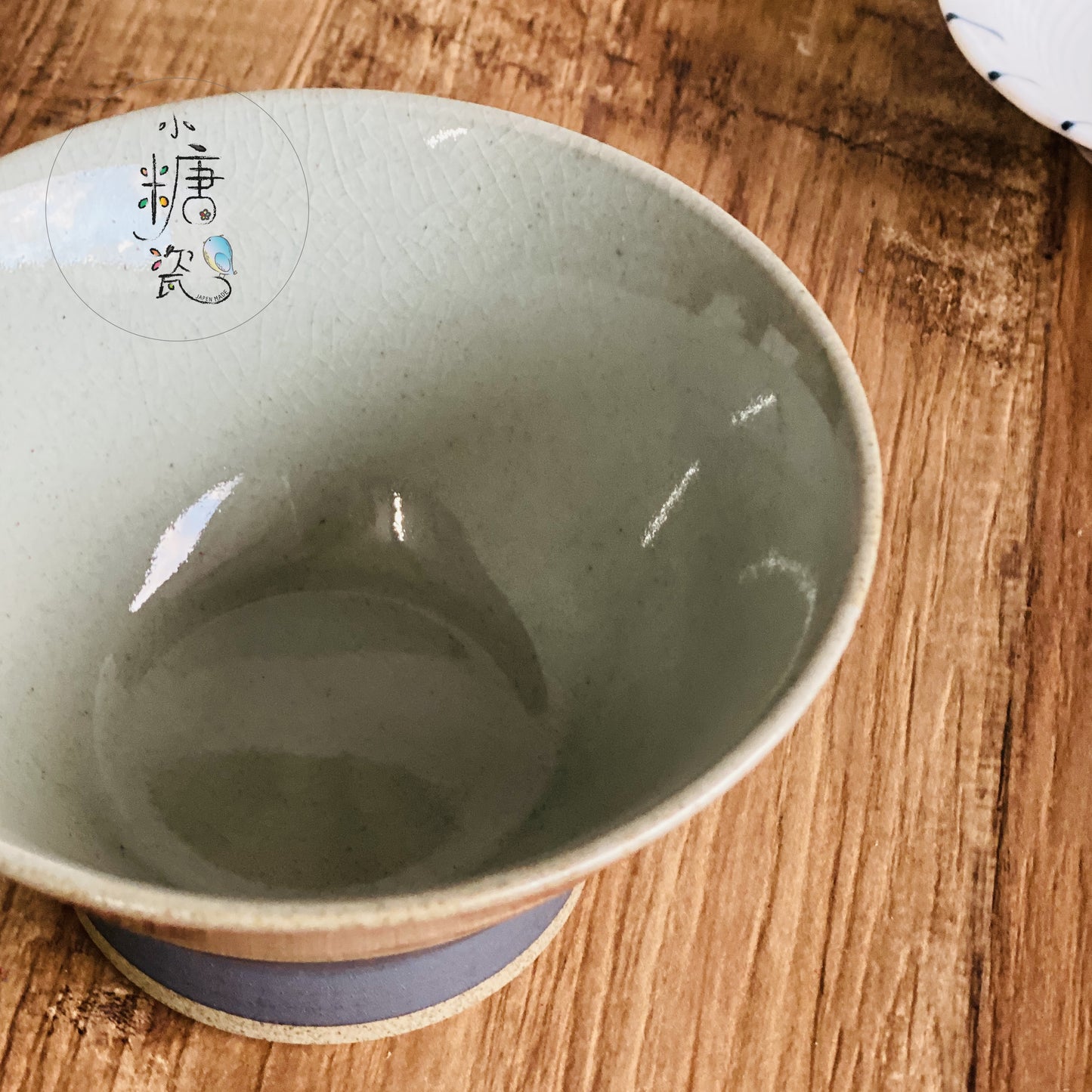 小糖瓷｜日本製 🈴️ [有田燒] 陶作雙色橘冰裂釉Ｇ型飯碗/富士山形飯碗
