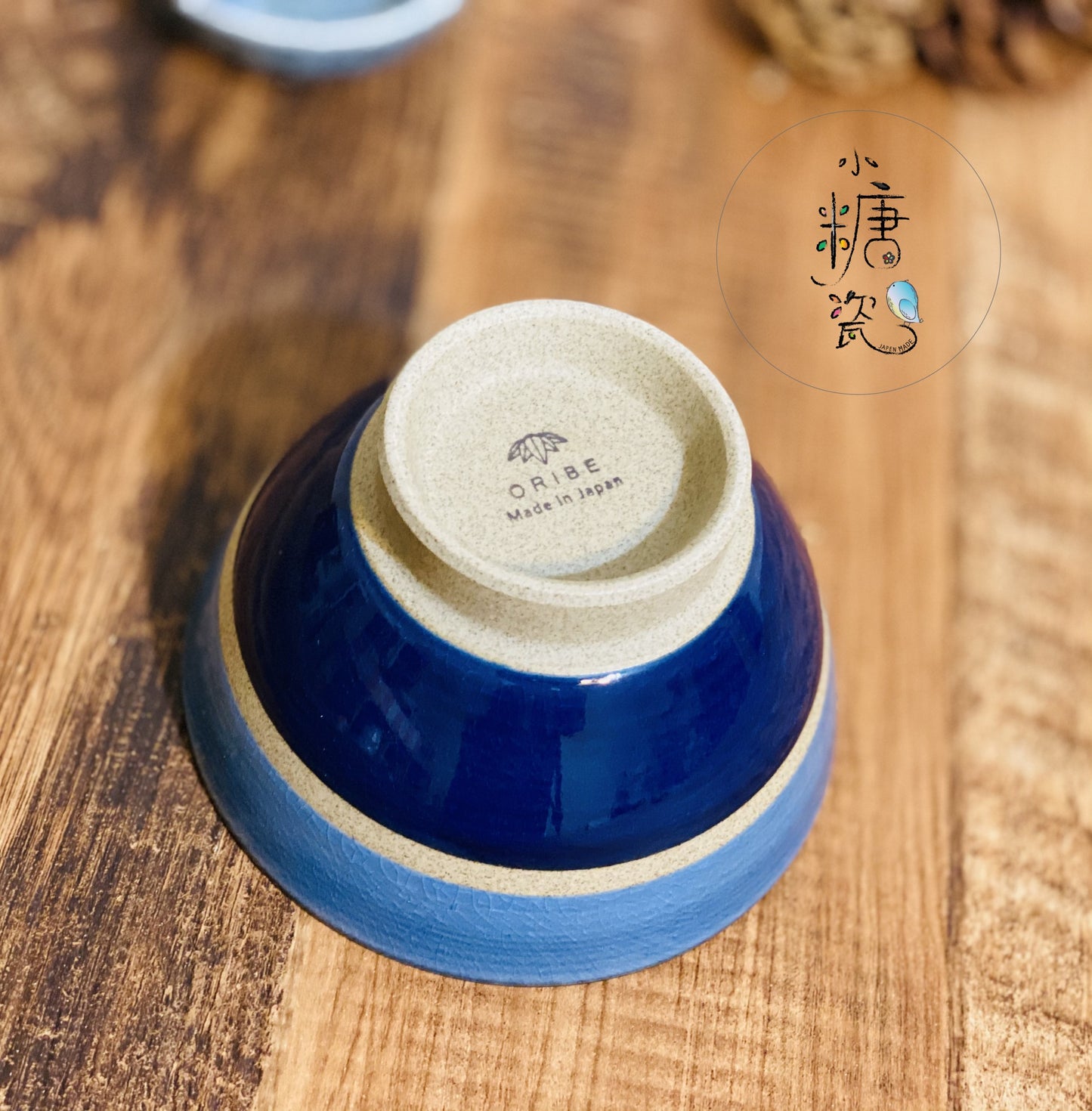 小糖瓷⎜日本製 🈴️ [有田燒] 陶作藍漸層G型冰裂釉飯碗/富士山飯碗