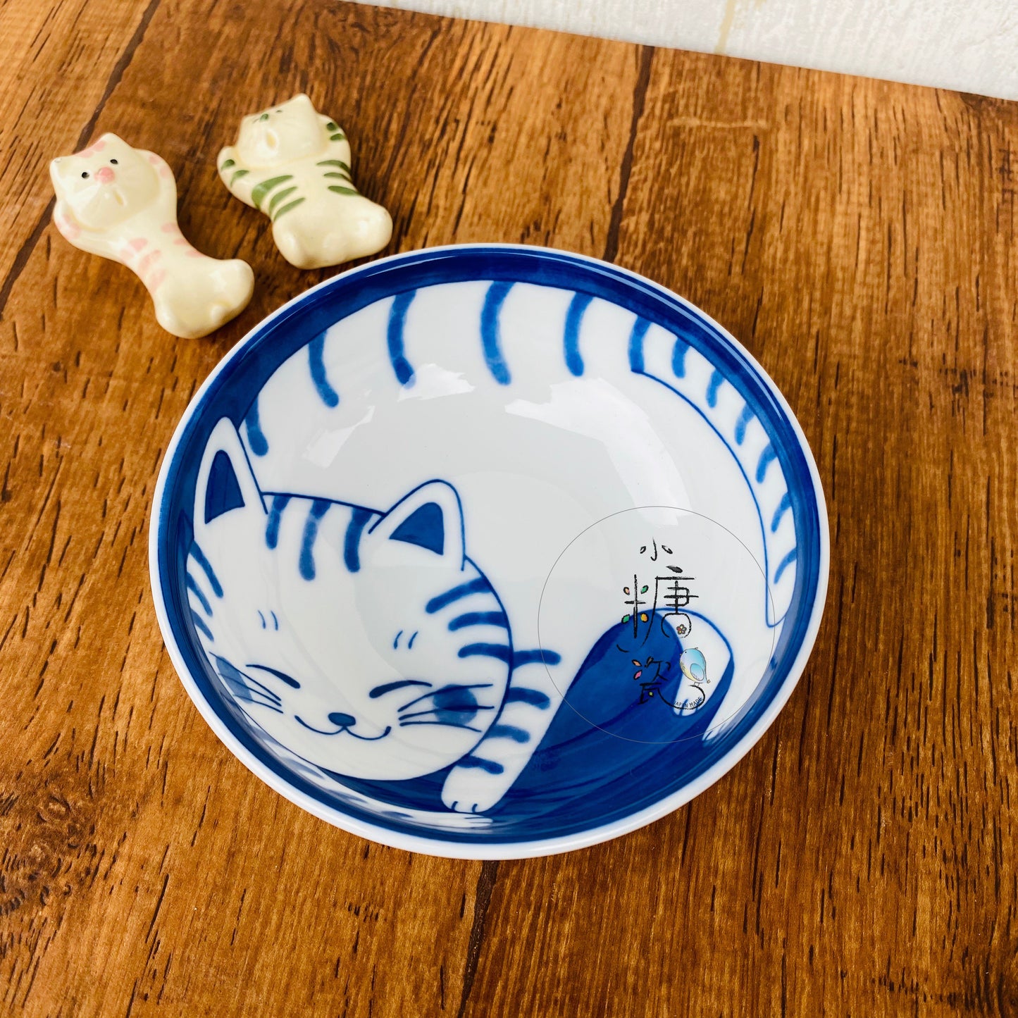 小糖瓷⎜日本製 [nekochigura ねこちぐら] 窩窩喵系列之輕量甜點碗/小鉢（四款喵喵）