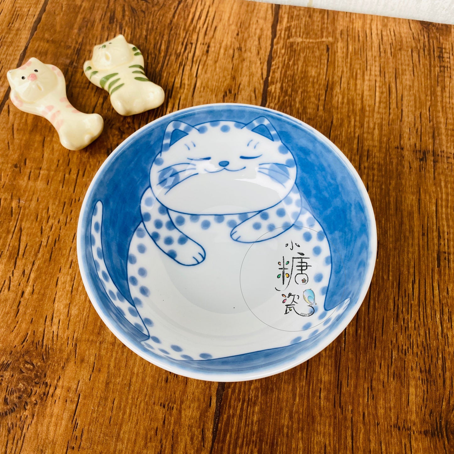 小糖瓷⎜日本製 [nekochigura ねこちぐら] 窩窩喵系列之輕量甜點碗/小鉢（四款喵喵）