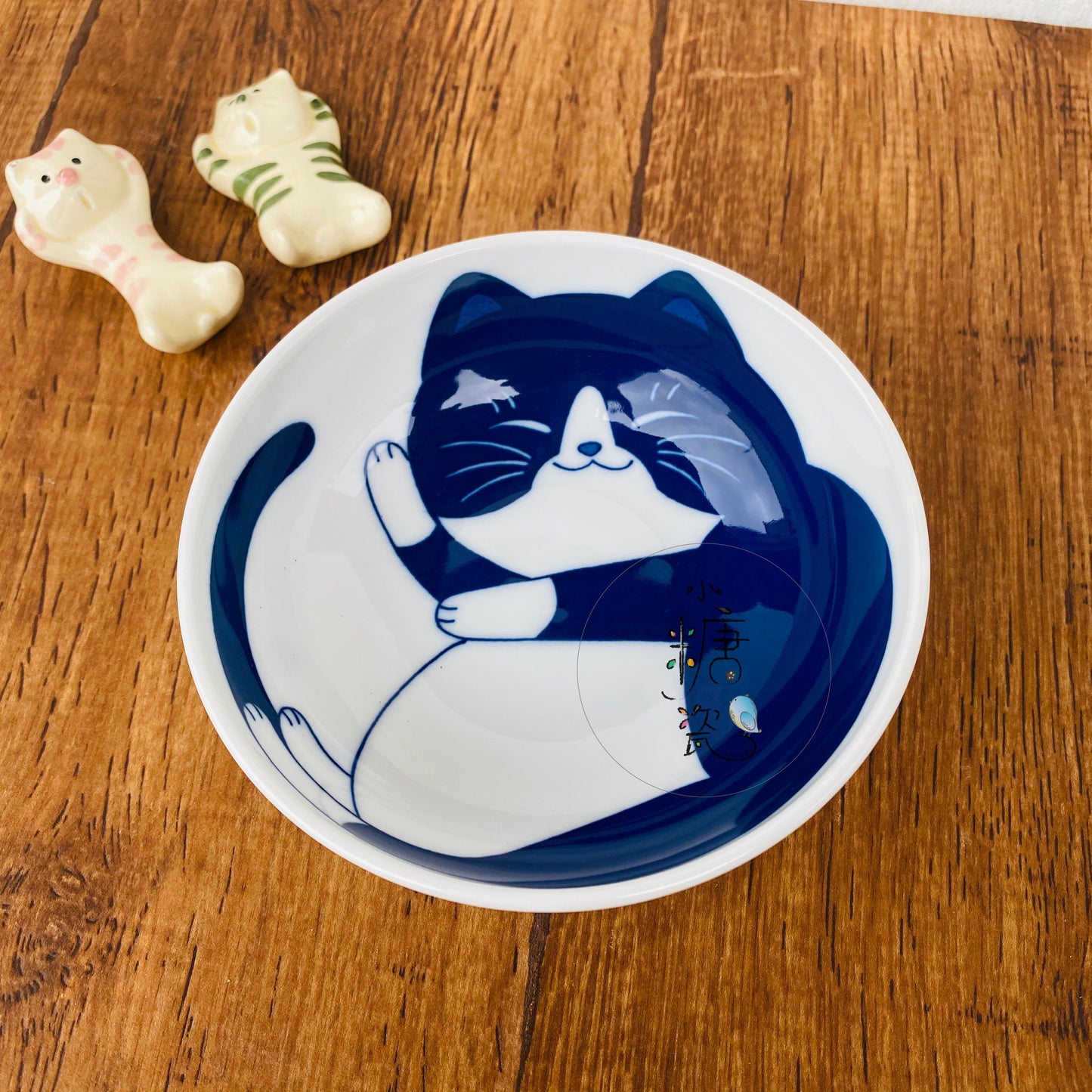 小糖瓷⎜日本製 [nekochigura ねこちぐら] 窩窩喵系列之輕量甜點碗/小鉢（四款喵喵）