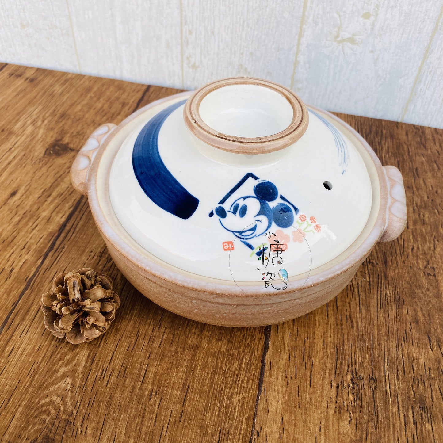 小糖瓷｜日本製 🈴️ [絕版][東京迪士尼] 櫻花米奇單人迷你砂鍋