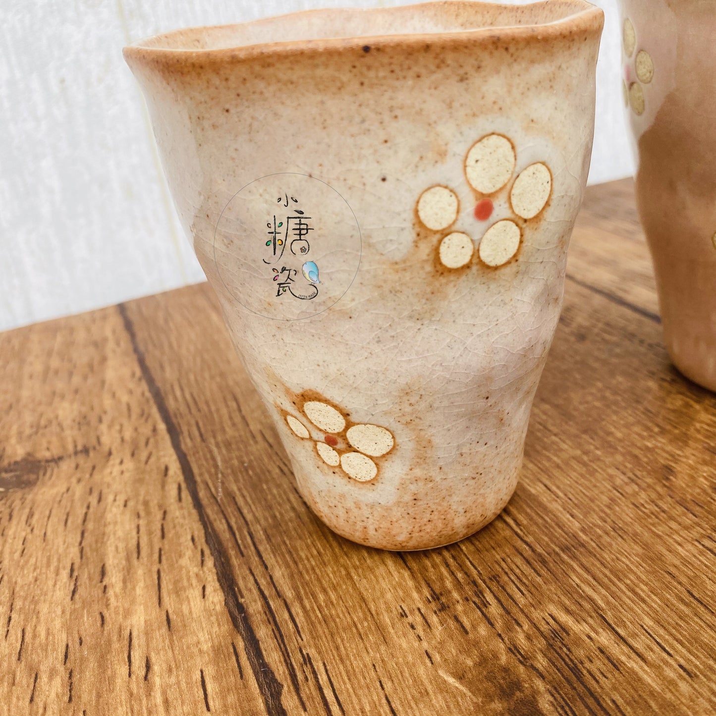 小糖瓷｜日本製 陶作花朵朵鄉村風手握杯（兩色）