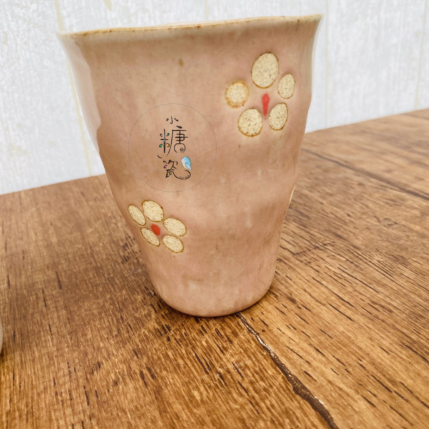 小糖瓷｜日本製 陶作花朵朵鄉村風手握杯（兩色）