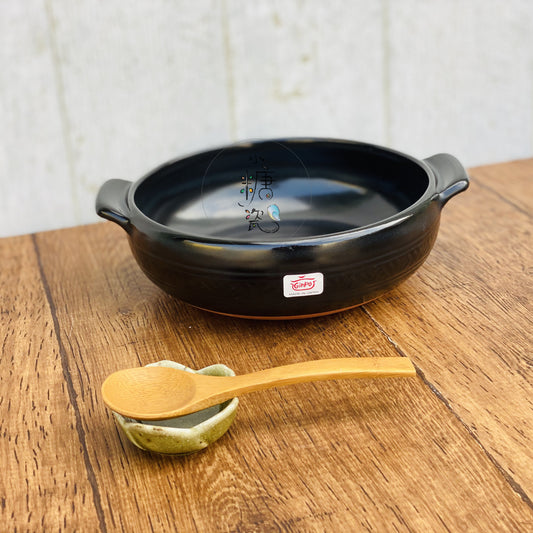 小糖瓷｜日本製 🈴️ [萬古燒] 天目直火雙耳料理煮物鍋（無蓋）