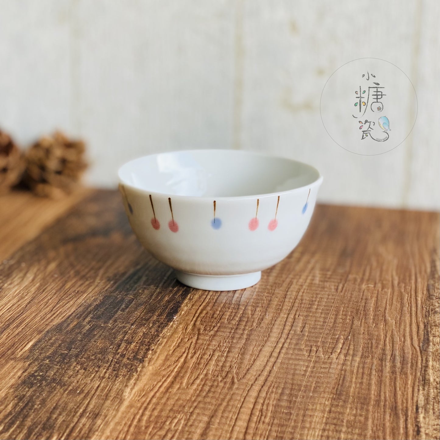 小糖瓷⎜日本製 ［限量特價］日式簡單手繪點點飯碗