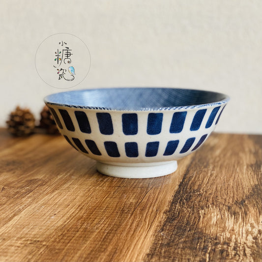小糖瓷⎜日本製 [karu:ecle] 陶味道市松格紋輕量拉麵碗/麵碗