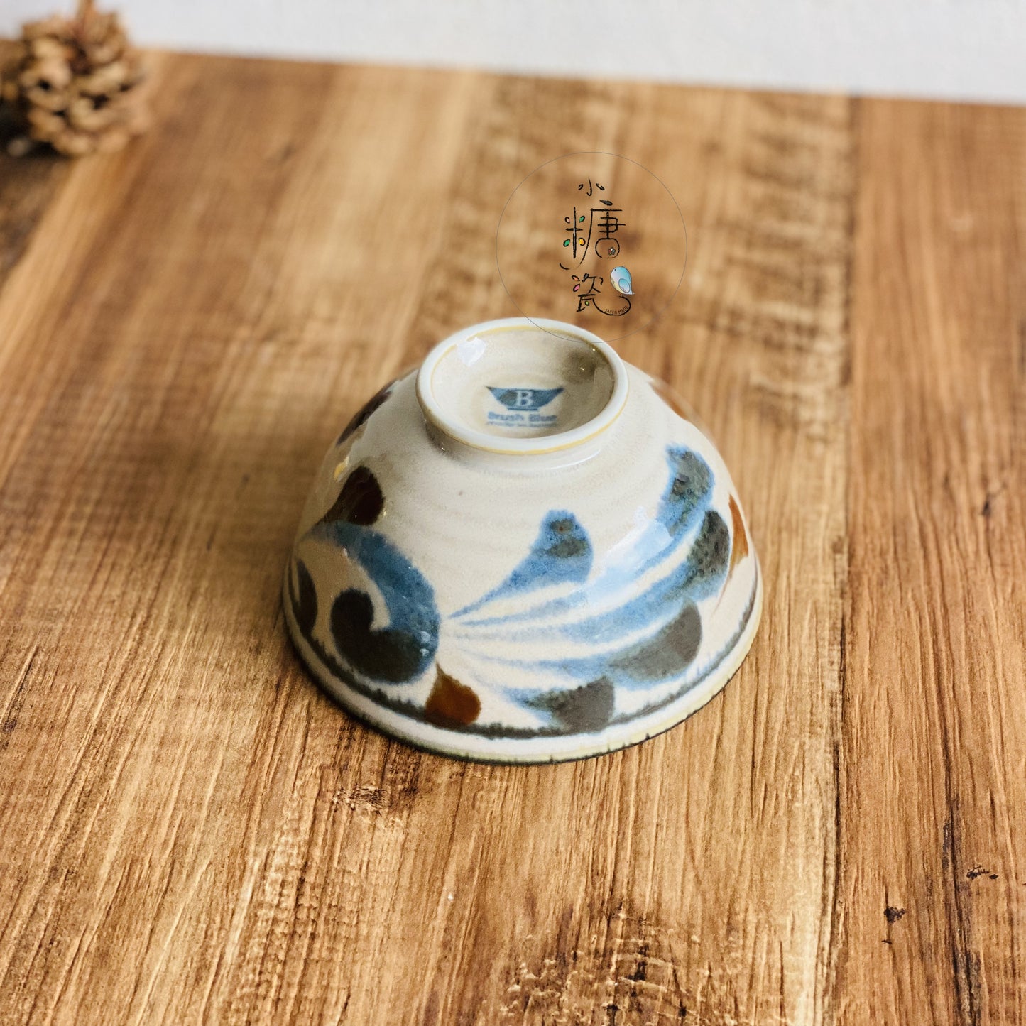 小糖瓷⎥日本製 [Brush Blue] 陶作感輕量刷色日式飯碗