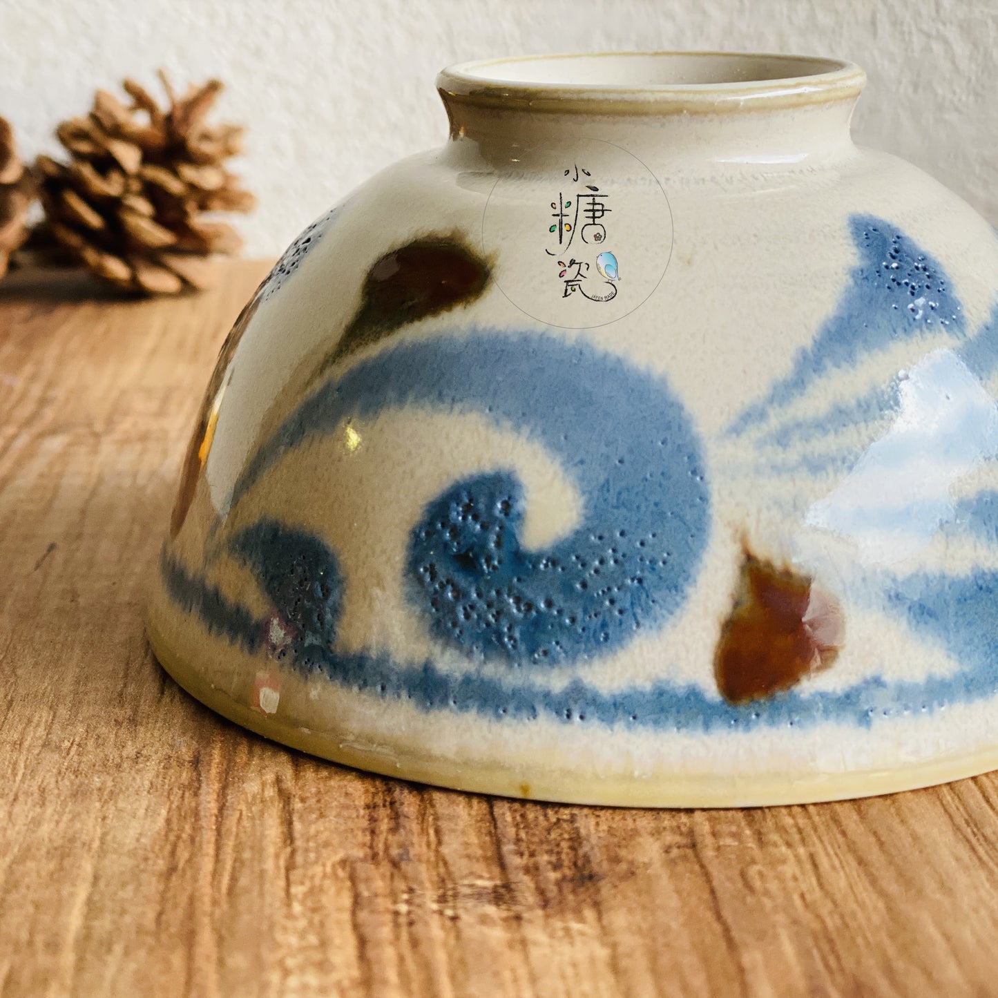 小糖瓷⎥日本製 [Brush Blue] 陶作感輕量刷色日式飯碗