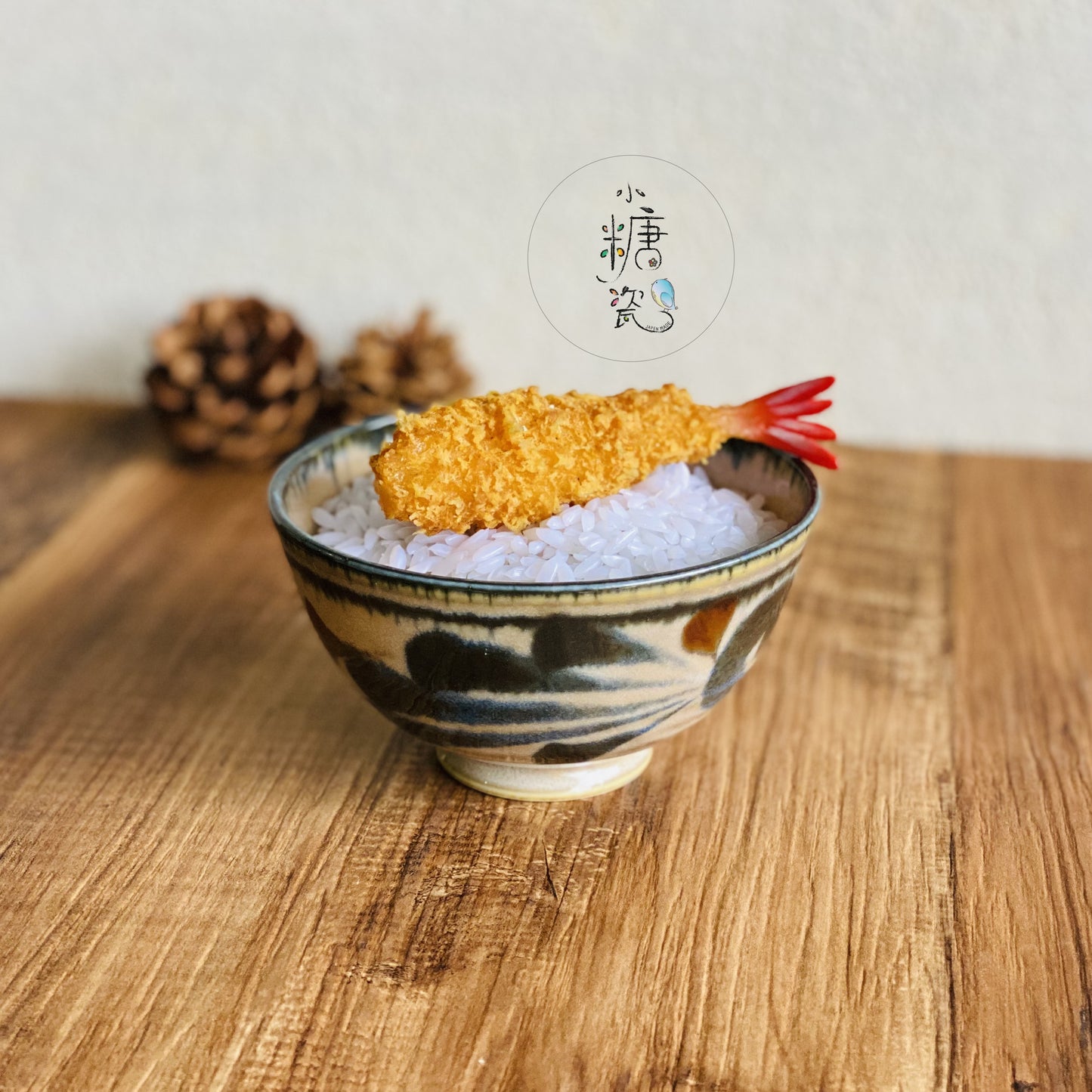 小糖瓷⎥日本製 [Brush Blue] 陶作感輕量刷色日式飯碗