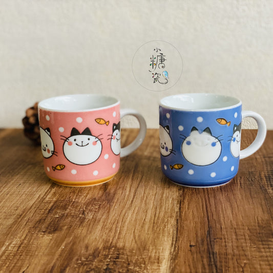 小糖瓷⎜日本製 兒童（子供）微笑貓貓系列馬克杯（兩色）