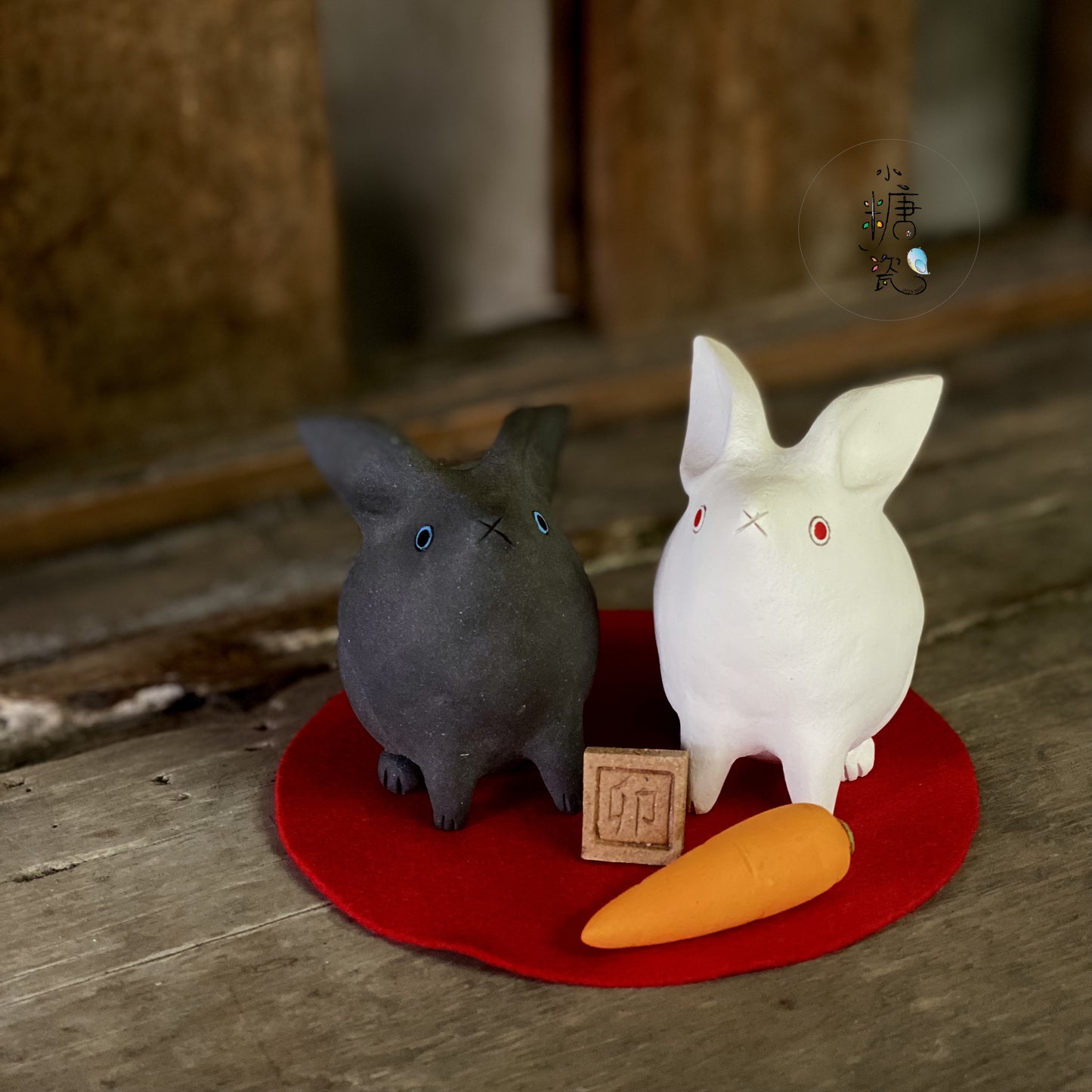 小糖瓷｜日本製 🈴️ 永田みどリ 職人手作 [卯] 年兔兔土鈴擺飾