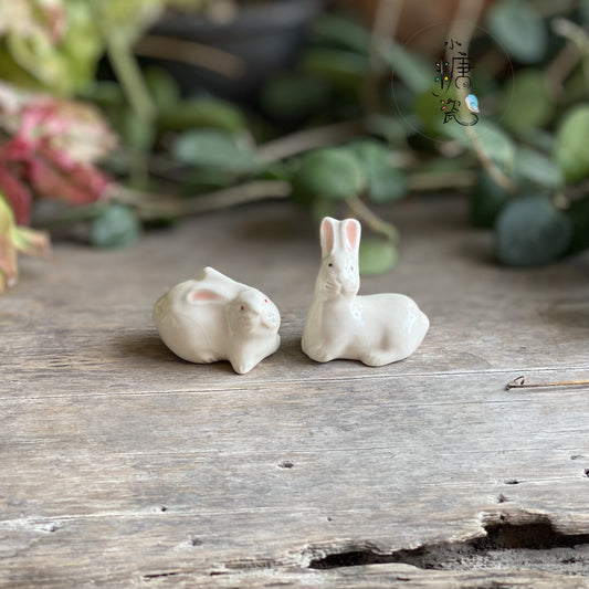 小糖瓷｜日本製 🈴️ [卯] [限量] 兔年 手作小白兔筷架