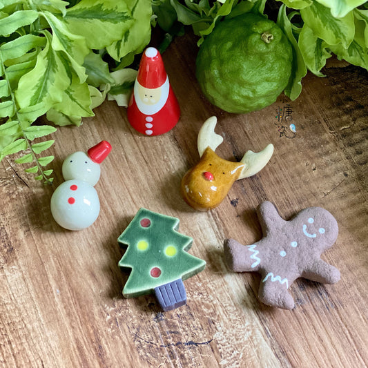 小糖瓷｜日本製 🈴️ 聖誕交換禮物 聖誕樹雪人薑餅人好朋友筷架